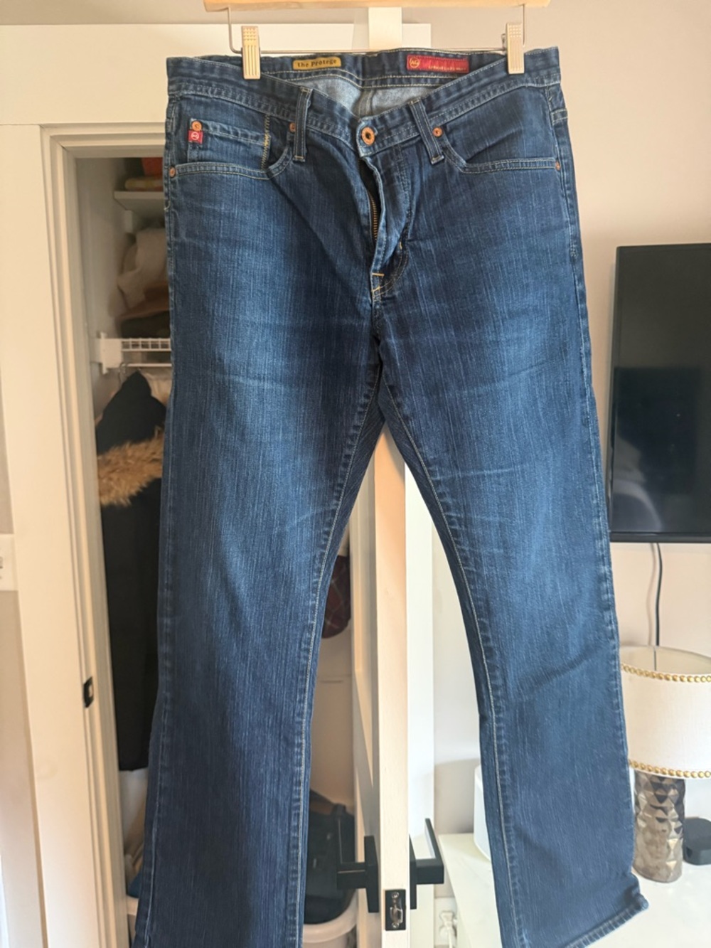 Ag Adriano Goldschmied Men's Dark Blue Straight Jeans